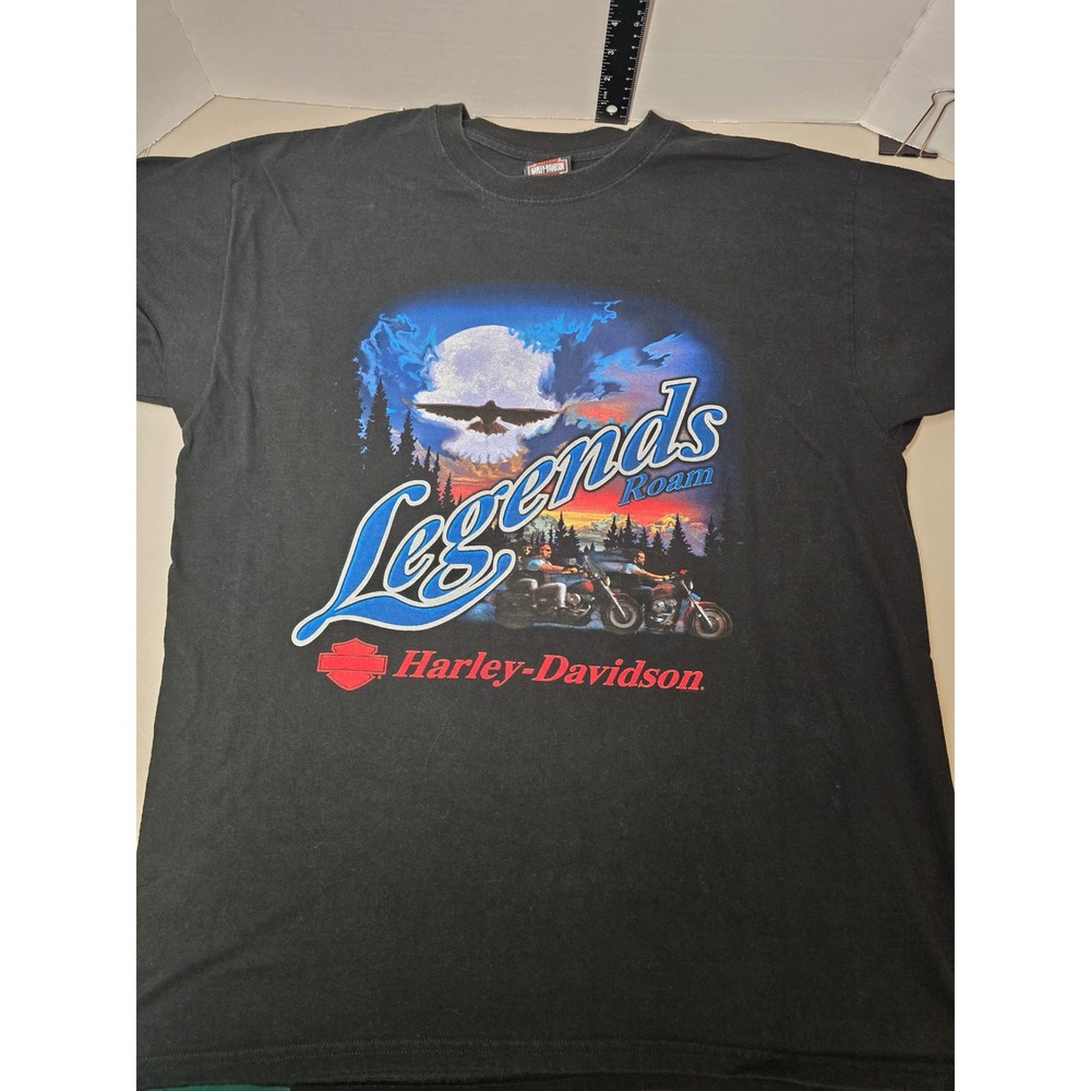 Y2K Vintage 2000 Harley-Davidson Men's XL TShirt Legends Roam Wytheville VA